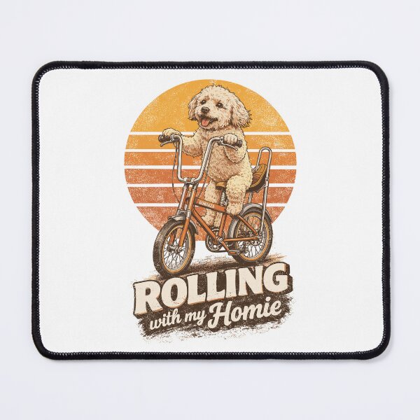 Item preview, Maltipoo on a Bonanza bike – Rolling with Homie designed and sold by Pineapple-Tree.
