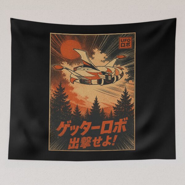 Item preview, UFO Robot – I Want To Believe Vintage Japanese Anime Poster designed and sold by zumerdiego.