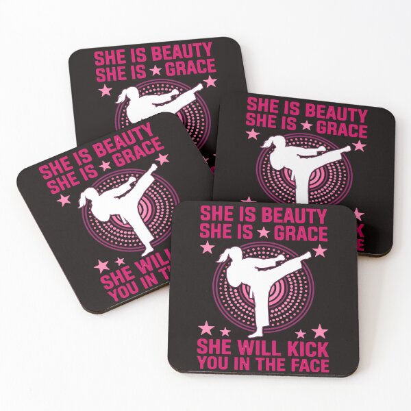 Item preview, She Is Beauty She Is Grace She Will Kick You In The Face Martial Arts Woman designed and sold by w66aboo.