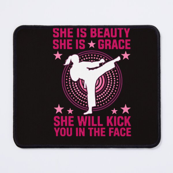 Item preview, She Is Beauty She Is Grace She Will Kick You In The Face Martial Arts Woman designed and sold by w66aboo.