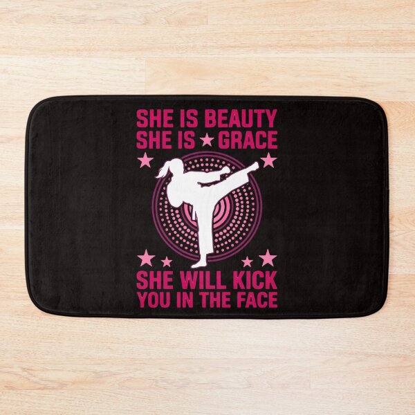Item preview, She Is Beauty She Is Grace She Will Kick You In The Face Martial Arts Woman designed and sold by w66aboo.