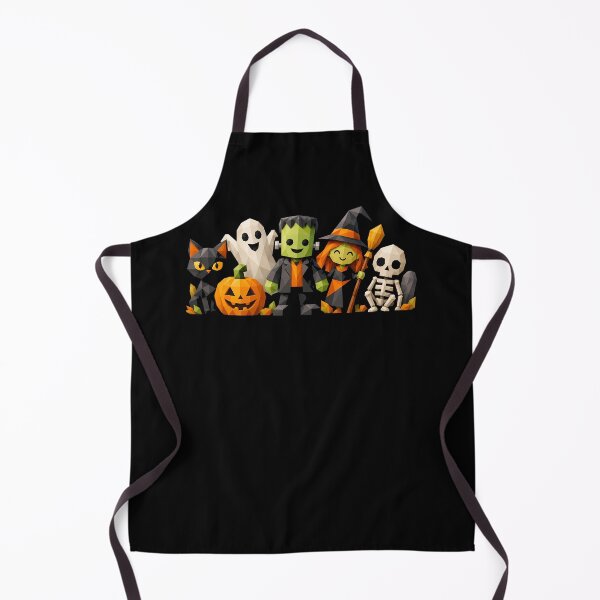 Item preview, Cute Low Poly Halloween Characters Ghost Witch Frankenstein Cat Skeleton Pumpkin designed and sold by ArcaneArtistry.