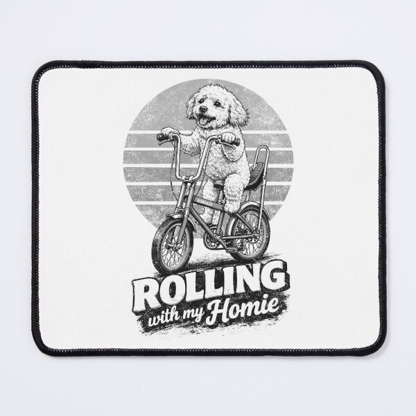 Item preview, Maltipoo on a Bonanza bike – Rolling with Homie designed and sold by Pineapple-Tree.