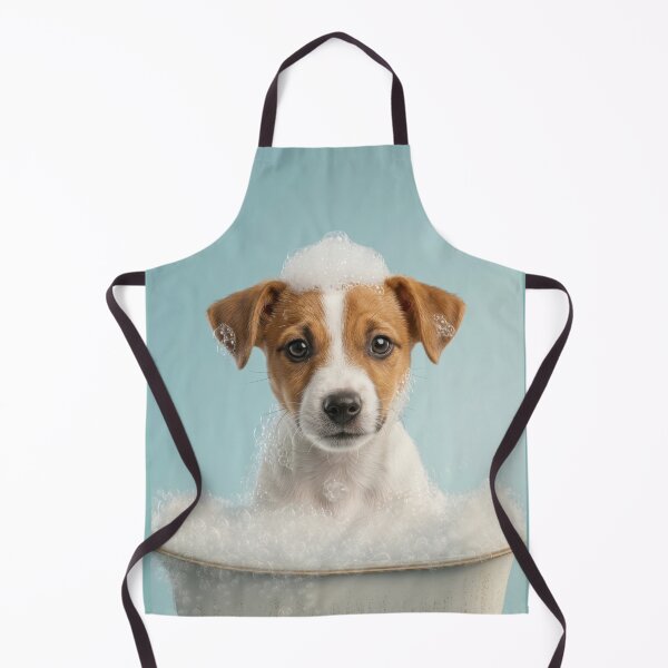 Item preview, Baby Jack Russell Terrier Bubble Bath Nursery Bathroom Art designed and sold by LazyOwlStore.