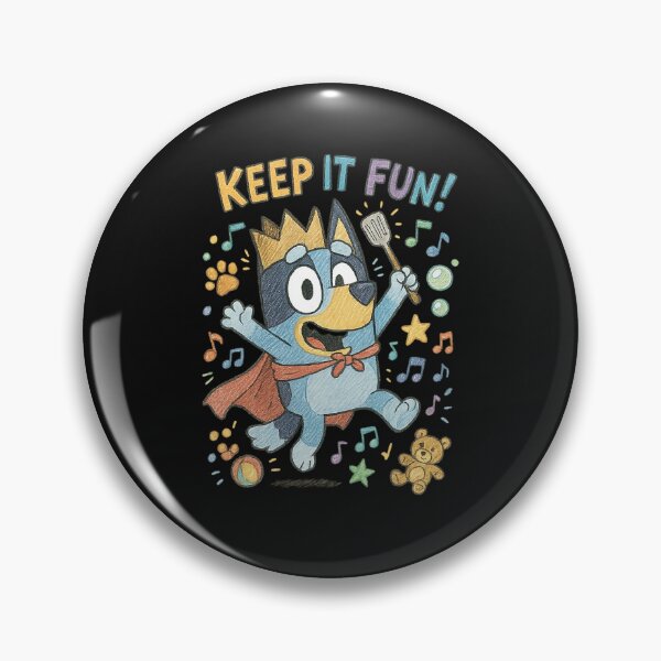 Artikelvorschau, Cartoon Bluey Keep It Fun Aufkleber entworfen und verkauft von gabriellekpt.
