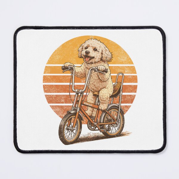 Item preview, Maltipoo on a Bonanza bike – Retro dog design designed and sold by Pineapple-Tree.