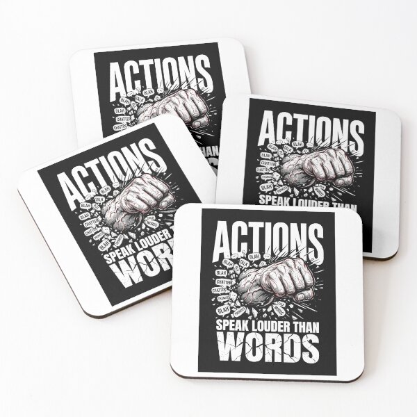 Item preview, Actions Speak Louder Than Words Punch Motivational Retro Graphic Tee Design designed and sold by Nubian Style.