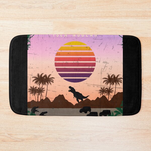 Item preview, Visit Isla Nublar Vintage Safari Poster Funny Parody designed and sold by Mircea786.