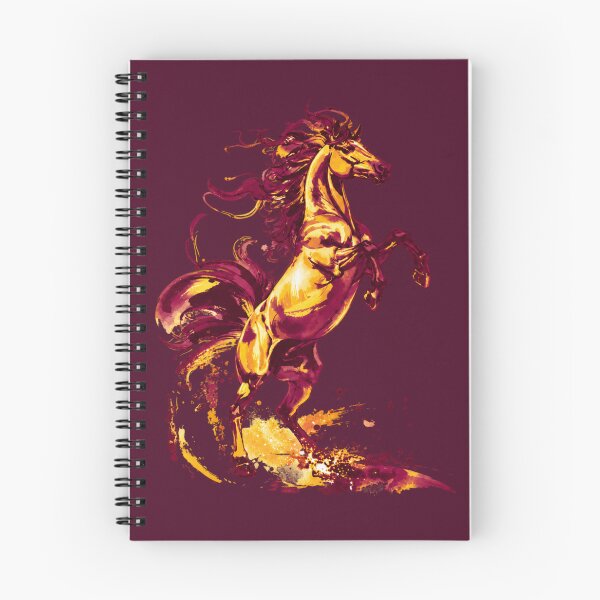 Aperçu de l'œuvre Bronco Horse rouge flamboyant aux couleurs marron et or créée et vendue par rence20.