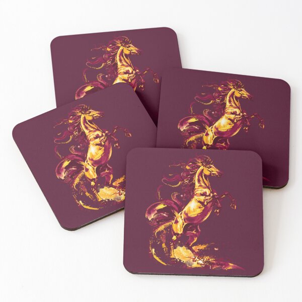 Item preview, Fiery Maroon and Gold Bronco Horse Bronco designed and sold by rence20.