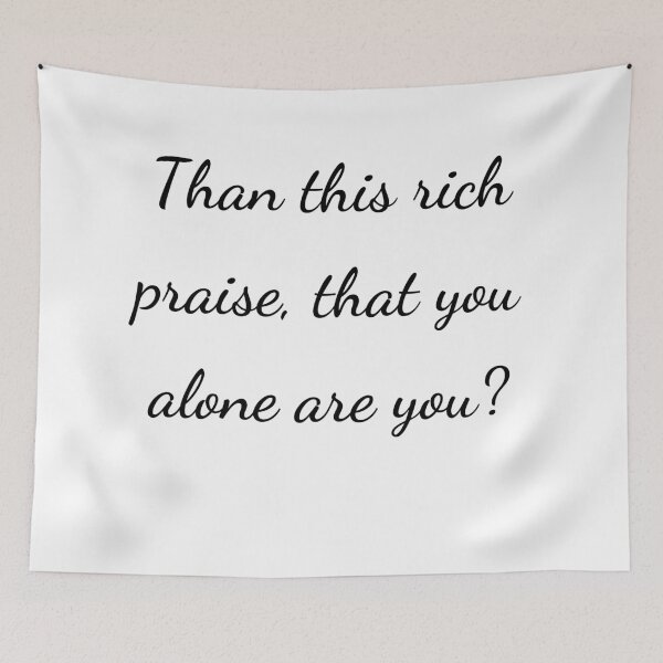 Item preview, “Than this rich praise, that you alone are you?” - handwriting black designed and sold by ariksworld.