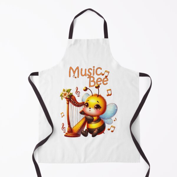 Item preview, Music Bee, bee playing a harp designed and sold by LoneAngel.