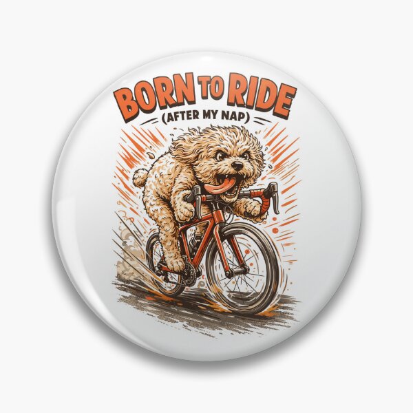 Item preview, Maltipoo on racing bike: Born to Ride dog motif designed and sold by Pineapple-Tree.