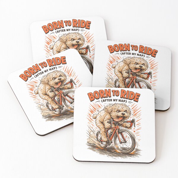 Item preview, Maltipoo on racing bike: Born to Ride dog motif designed and sold by Pineapple-Tree.