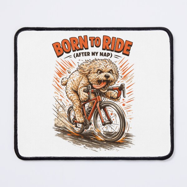 Item preview, Maltipoo on racing bike: Born to Ride dog motif designed and sold by Pineapple-Tree.