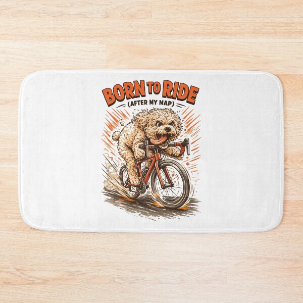 Item preview, Maltipoo on racing bike: Born to Ride dog motif designed and sold by Pineapple-Tree.