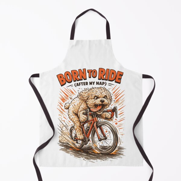 Item preview, Maltipoo on racing bike: Born to Ride dog motif designed and sold by Pineapple-Tree.