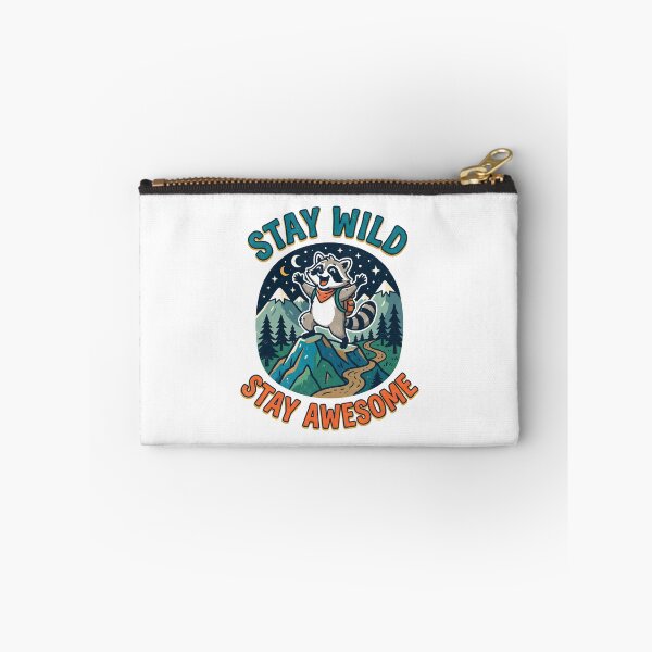 Item preview, Stay Wild Stay Awesome Cute Raccoon Hiking designed and sold by Mr Lee.