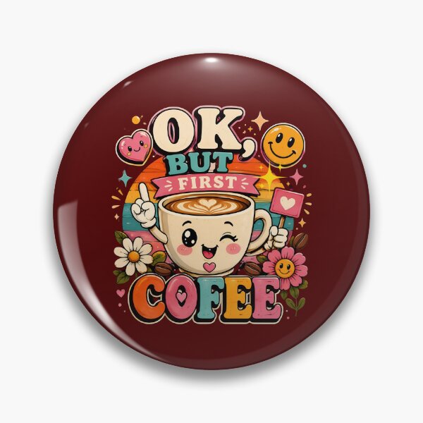 Item preview, Monday Mood: OK, BUT FIRST COFFEE-Cute Retro Coffee Lover Design ⭐ Best Choice designed and sold by Brewgoodness.