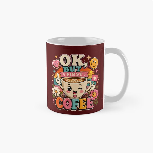 Artikelvorschau, Montagsstimmung: OK, ABER ZUERST KAFFEE – Niedliches Retro-Design für Kaffeeliebhaber ⭐ Beste Wahl entworfen und verkauft von Brewgoodness.