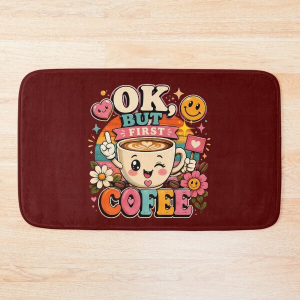 Item preview, Monday Mood: OK, BUT FIRST COFFEE-Cute Retro Coffee Lover Design ⭐ Best Choice designed and sold by Brewgoodness.