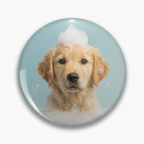 Item preview, Baby Labrador Retriever Bubble Bath Nursery Bathroom Art designed and sold by LazyOwlStore.