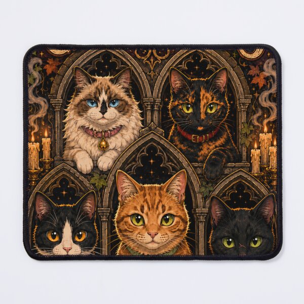 Item preview, Welcome to the Catacombs – Cute Gothic Halloween Cats designed and sold by chrstnslts.