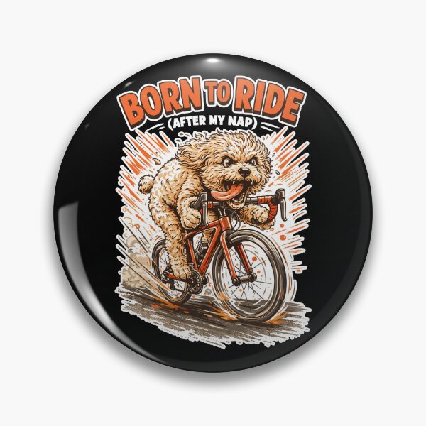 Item preview, Maltipoo on racing bike: Born to Ride dog motif designed and sold by Pineapple-Tree.