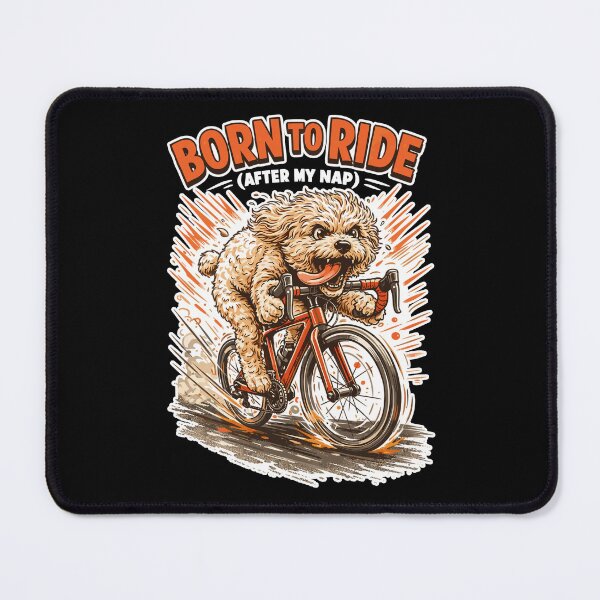 Item preview, Maltipoo on racing bike: Born to Ride dog motif designed and sold by Pineapple-Tree.