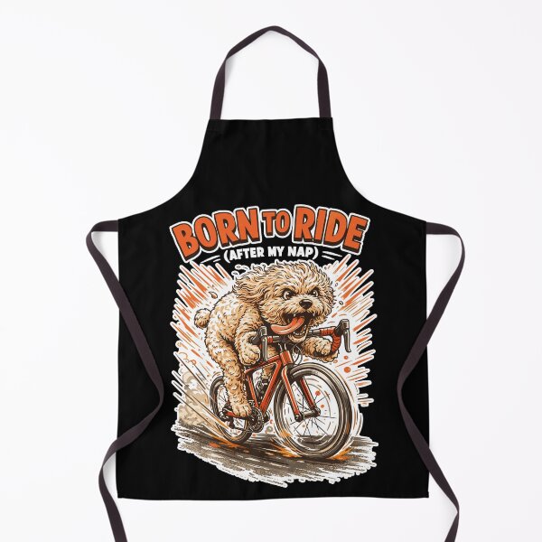 Item preview, Maltipoo on racing bike: Born to Ride dog motif designed and sold by Pineapple-Tree.