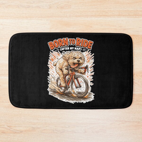 Item preview, Maltipoo on racing bike: Born to Ride dog motif designed and sold by Pineapple-Tree.