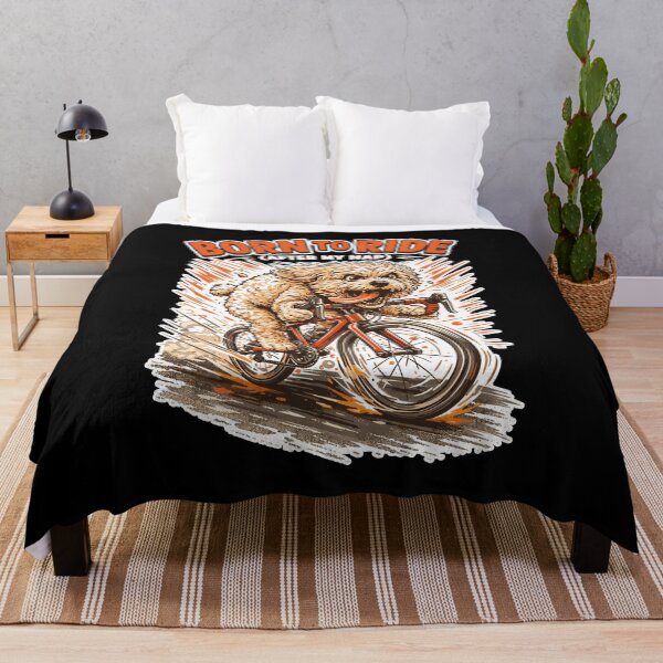 Item preview, Maltipoo on racing bike: Born to Ride dog motif designed and sold by Pineapple-Tree.