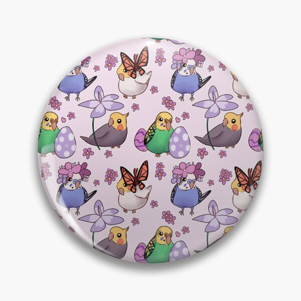 Item preview, Spring Budgies & Cockatiels - Pink designed and sold by EllenorMererid.