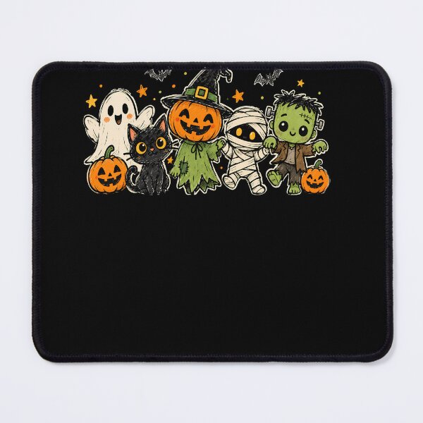 Item preview, Cute Halloween Friends Ghost Cat Pumpkin Mummy & Frankenstein designed and sold by ArcaneArtistry.