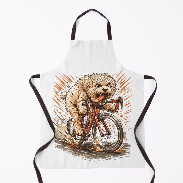 Item preview, Maltipoo on a racing bike: A dog accelerating the pace of a bicycle designed and sold by Pineapple-Tree.