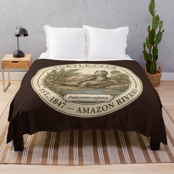 Item preview, Turtle Club Amazon Rivers Vintage Badge designed and sold by CalmCapy Co.