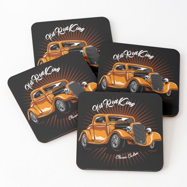 Item preview, Hot Rod King Classic Custom Vintage Orange Coupe designed and sold by heedooppod.