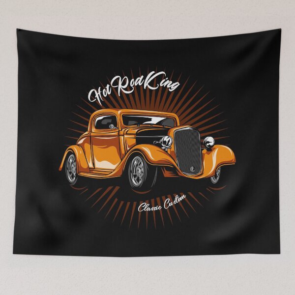 Item preview, Hot Rod King Classic Custom Vintage Orange Coupe designed and sold by heedooppod.