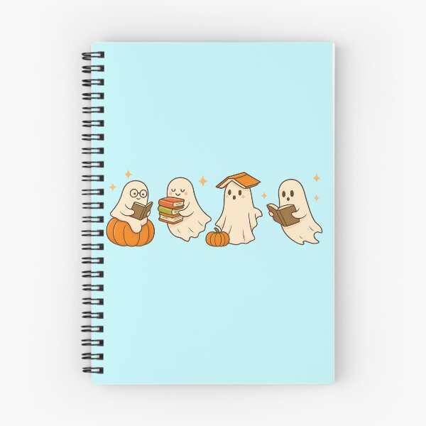 Item preview, Bookish Ghosts Halloween – Cute Reading Ghosts with Pumpkins designed and sold by Sed94.