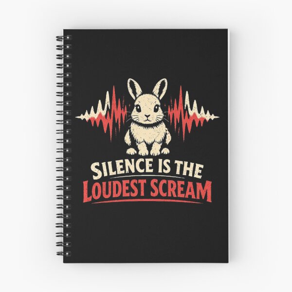 Item preview, Silence Is the Loudest Scream – Rabbit Soundwave Illustration designed and sold by Dogandesighn.