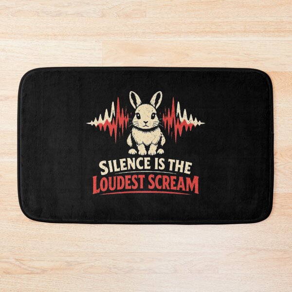 Item preview, Silence Is the Loudest Scream – Rabbit Soundwave Illustration designed and sold by Dogandesighn.