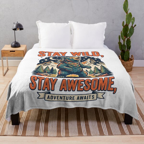 Item preview, Stay Wild Stay Awesome Roaring Bear Adventure designed and sold by Mr Lee.