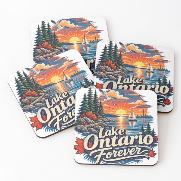 Item preview, Lake Ontario Forever Vintage Retro Canada Sunset Design designed and sold by CreativeNest Prints.