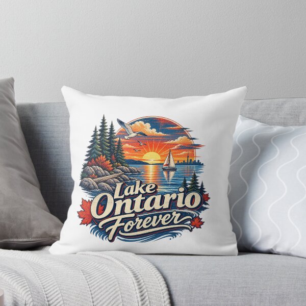 Item preview, Lake Ontario Forever Vintage Retro Canada Sunset Design designed and sold by CreativeNest Prints.