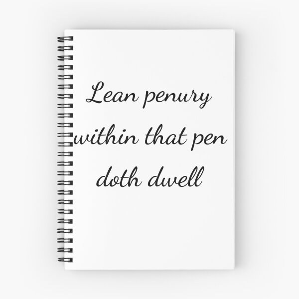 Item preview, “Lean penury within that pen doth dwell” - handwriting black designed and sold by ariksworld.