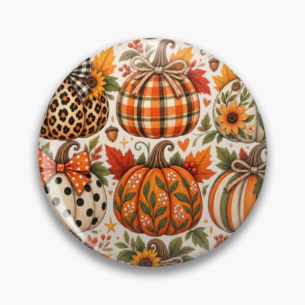Item preview, Hello Fall Patterned Pumpkin Grid Vintage Cottagecore Typography Graphic designed and sold by PACS0011.
