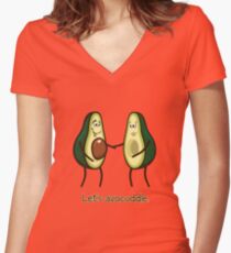 Let's Avocuddle Women's Fitted V-Neck T-Shirt