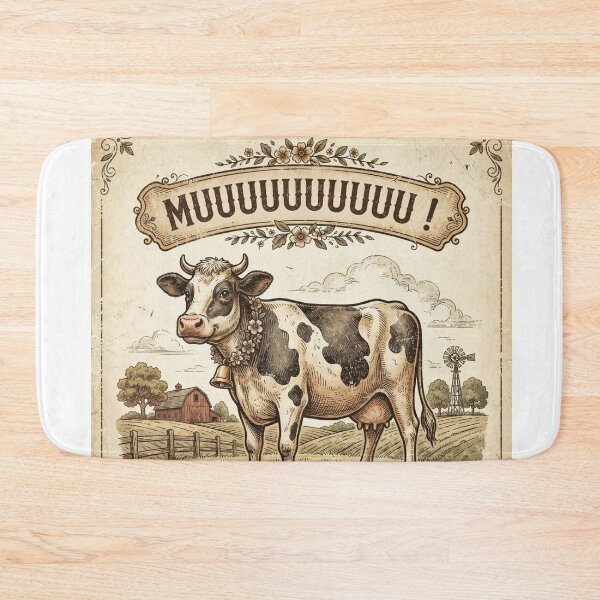 Item preview, Cow in vintage style designed and sold by KRIDD-DESIGN.