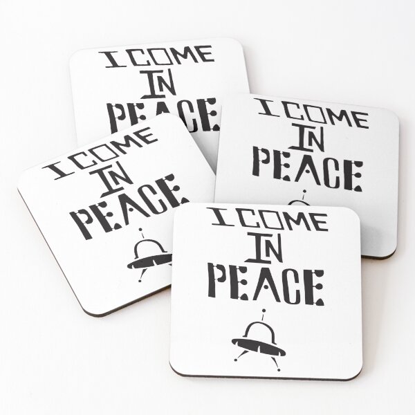 Item preview, I Come In Peace – UFO Alien Silhouette Design designed and sold by RON-FASHION.