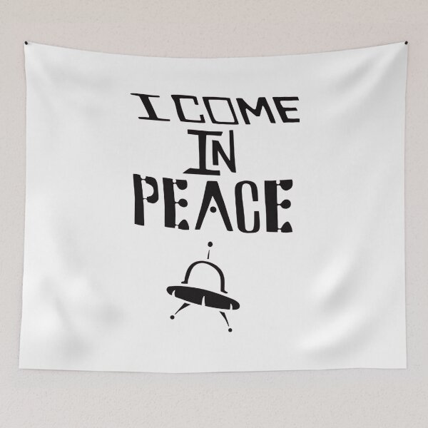 Item preview, I Come In Peace – UFO Alien Silhouette Design designed and sold by RON-FASHION.